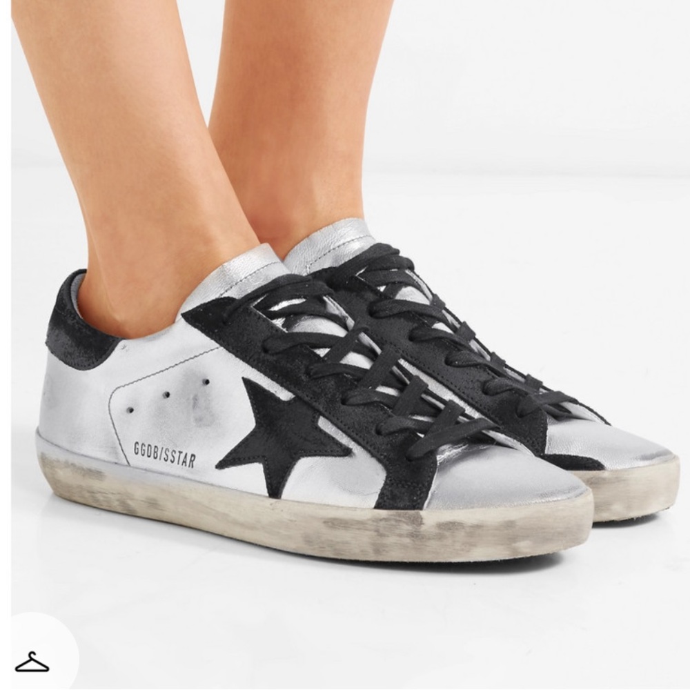 NEW Golden Goose Silver & Black. Sold Out Size 39. 8.5/9 NEVER WORN